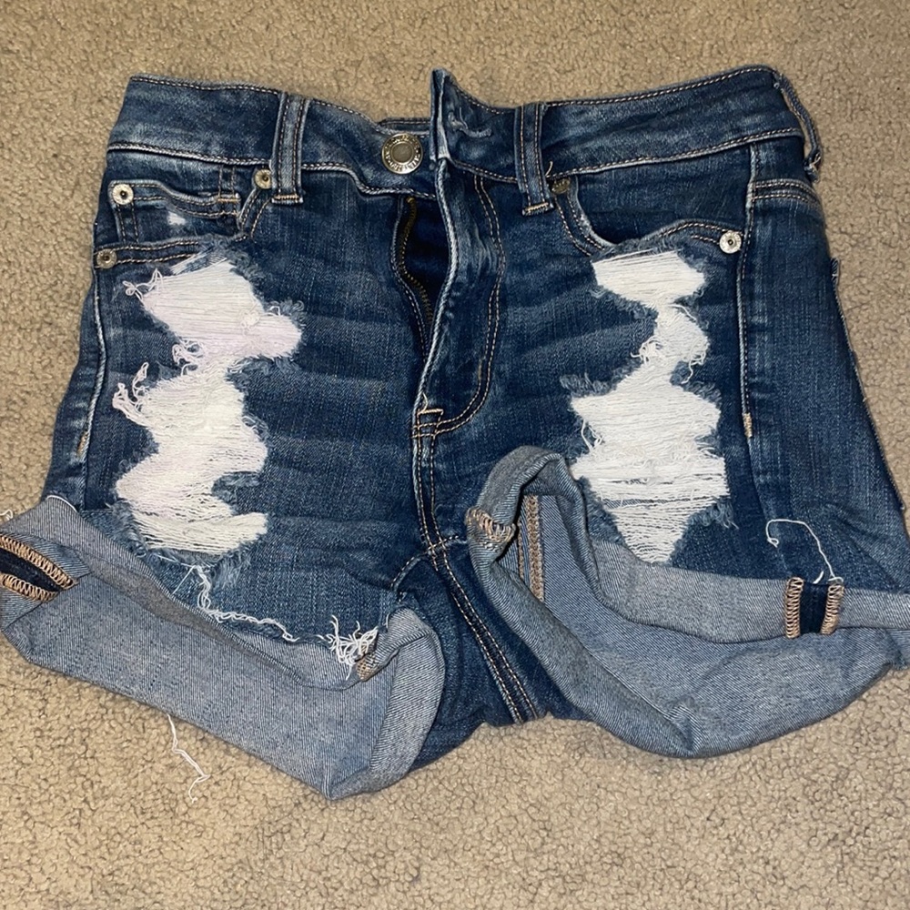 Ripped American Eagle jean shorts